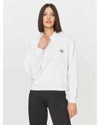 Calvin Klein - Sweatshirt J20J222732 Weiß Regular Fit - Lyst