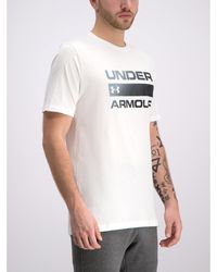 Under Armour - T-Shirt Ua Team Issue Wordmark 1329582 Weiß Regular Fit - Lyst