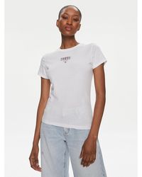 Tommy Hilfiger - T-Shirt Essential Dw0Dw17839 Weiß Slim Fit - Lyst