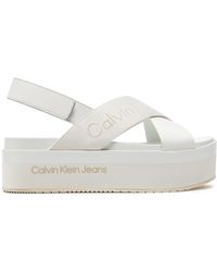 Calvin Klein - Sandalen Flatform Sandal Sling - Lyst