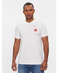 Armani Exchange - T-Shirt 3Dzthp Zje6Z 1116 Weiß Regular Fit - Lyst
