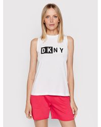 DKNY - Top Dp8T5892 Weiß Regular Fit - Lyst