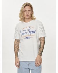 Jack & Jones - T-Shirt Jprblulouie 12259674 Weiß Regular Fit - Lyst