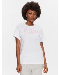 Ellesse - T-Shirt Tressa Sgr17859 Weiß Regular Fit - Lyst