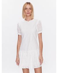 Silvian Heach - Kleid Für Den Alltag Gpp23306Ve Weiß Regular Fit - Lyst
