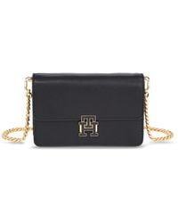 Tommy Hilfiger - Handtasche Pushlock Leather Small Crossover Aw0Aw15227 - Lyst