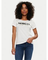 Morgan - T-Shirt 241-Dune Weiß Regular Fit - Lyst