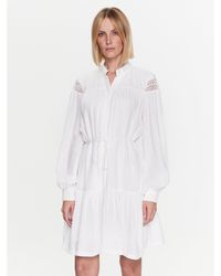 Bruuns Bazaar - Kleid Für Den Alltag Leora Bbw3156 Weiß Regular Fit - Lyst