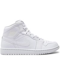 Nike - Sneakers Air Jordan 1 Mid 554724 136 Weiß - Lyst