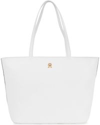 Tommy Hilfiger - Handtasche Th Essential Sc Tote Corp Aw0Aw16089 Weiß - Lyst