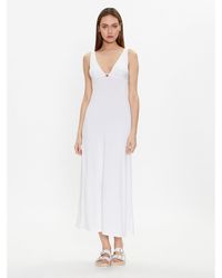 Emporio Armani - Kleid Für Den Alltag 262729 3R314 00010 Weiß Regular Fit - Lyst