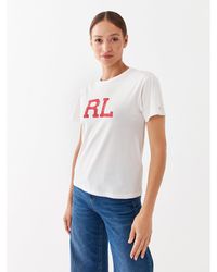 Polo Ralph Lauren - T-Shirt 211892611007 Weiß Regular Fit - Lyst
