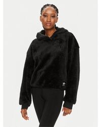 adidas - Sweatshirt Essentials+ Fluffy Teddy Hoodie Ic2253 Loose Fit - Lyst