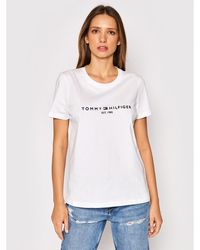 Tommy Hilfiger - T-Shirt Heritage C-Nk Ww0Ww31999 Weiß Regular Fit - Lyst