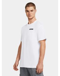 Under Armour - T-Shirt Ua Hw Armour Label Ss 1382831-100 Weiß Loose Fit - Lyst