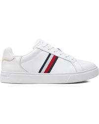 Tommy Hilfiger - Sneakers Essential Court Sneaker Stripes Fw0Fw08001 Weiß - Lyst
