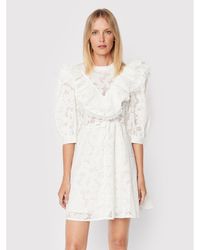 Custommade• - Kleid Für Den Alltag Lysandra 999370418 Weiß Regular Fit - Lyst