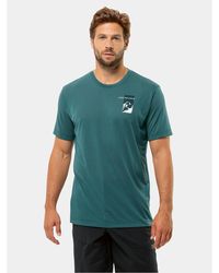 Jack Wolfskin - T-Shirt Vonnan 1809941 Grün Regular Fit - Lyst