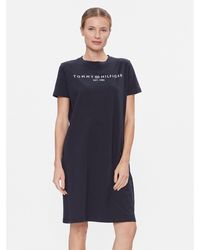 Tommy Hilfiger - Kleid Für Den Alltag Rlx Corp Logo Tshirt Drs Ss Ww0Ww41013 Regular Fit - Lyst