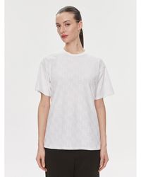 Elisabetta Franchi - T-Shirt Ma-006-41E2-V150 Weiß Regular Fit - Lyst