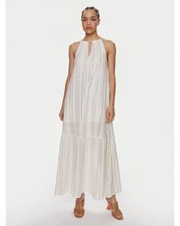GAUDI - Sommerkleid 411Fd15008 Écru Relaxed Fit - Lyst