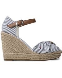 Tommy Hilfiger - Espadrilles Basic Seersucker High Wedge Fw0Fw07160 - Lyst