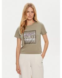 Guess - T-Shirt W4Yi17 I3Z14 Grün Regular Fit - Lyst