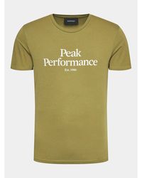 Peak Performance - T-Shirt Original G77692390 Grün Slim Fit - Lyst