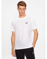 PUMA - T-Shirt Classics 535587 Weiß Regular Fit - Lyst