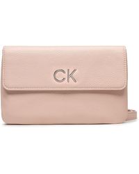 Calvin Klein - Handtasche re-lock dbl crossbody bag pbl k60k609140 ter - Lyst