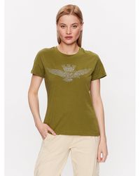 Aeronautica Militare - T-Shirt 231Ts2103Dj510 Grün Regular Fit - Lyst