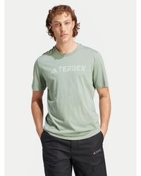 adidas - T-Shirt Terrex Classic In4688 Grün Regular Fit - Lyst