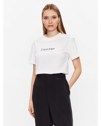 Calvin Klein - T-Shirt Hero Logo K20K205448 Weiß Regular Fit - Lyst