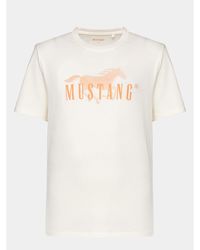 Mustang - T-Shirt Austin 1014928 Weiß Regular Fit - Lyst
