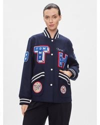 Tommy Hilfiger - Bomberjacke Collegiate Wool Blend Varsity Ww0Ww40479 Regular Fit - Lyst