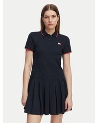 Tommy Hilfiger - Kleid Für Den Alltag Tommy Badge Dw0Dw22328 Relaxed Fit - Lyst