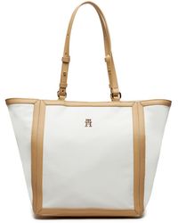 Tommy Hilfiger - Handtasche th essential s tote cb aw0aw16415 neutral mix 0gb - Lyst