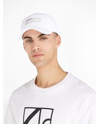 Calvin Klein - Cap Layerd Logo Bb Cap K50K510970 Weiß - Lyst