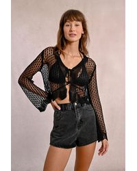 Molly Bracken - Gilet en maille fine, nouable - Lyst