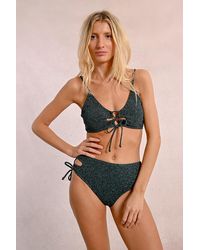 Molly Bracken - Haut de maillot irisé à lacets - Lyst