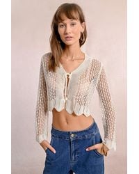 Molly Bracken - Gilet en maille fine, nouable - Lyst