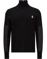 Moncler - Rollkragenpullover Aus Wolle, Herren, Größe - Lyst