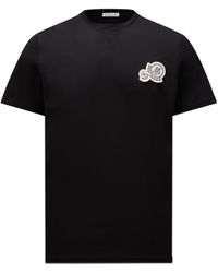 Moncler - Camiseta con parche doble logotipo - Lyst