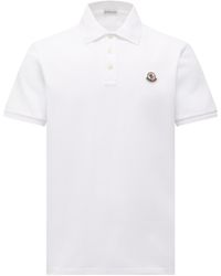 Moncler - Moncler Logo Patch Cotton Piquet Polo Shirt - Lyst