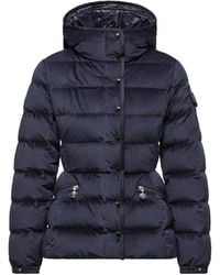 Moncler - Barante Hooded Velour Short Down Jacket - Lyst