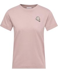 Moncler - Moncler Logo Patch Cotton T-Shirt - Lyst