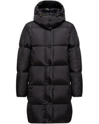 Moncler - Moncler Litte Square-Quilted Hooded Long Down Jacket - Lyst