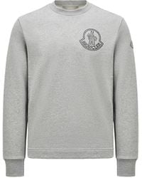 Moncler - Sweatshirt Aus Baumwolle Mit Logo, Herren, Größe - Lyst
