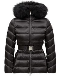 Moncler - Cupidone Hooded Shearling-Trimmed Short Down Jacket - Lyst