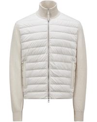 Moncler - Padded Wool & Cashmere Zip-Up Cardigan - Lyst